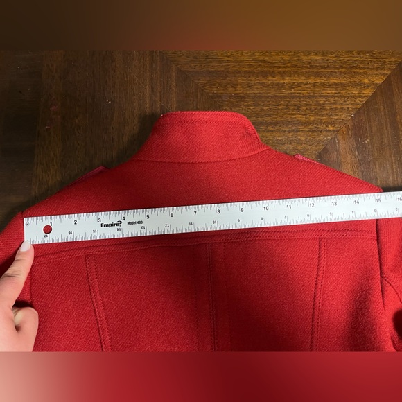 Burberry Brit  Wool Pea Coat Red Women’s US Size 6 Authentic (Read Description) - Picture 15 of 15